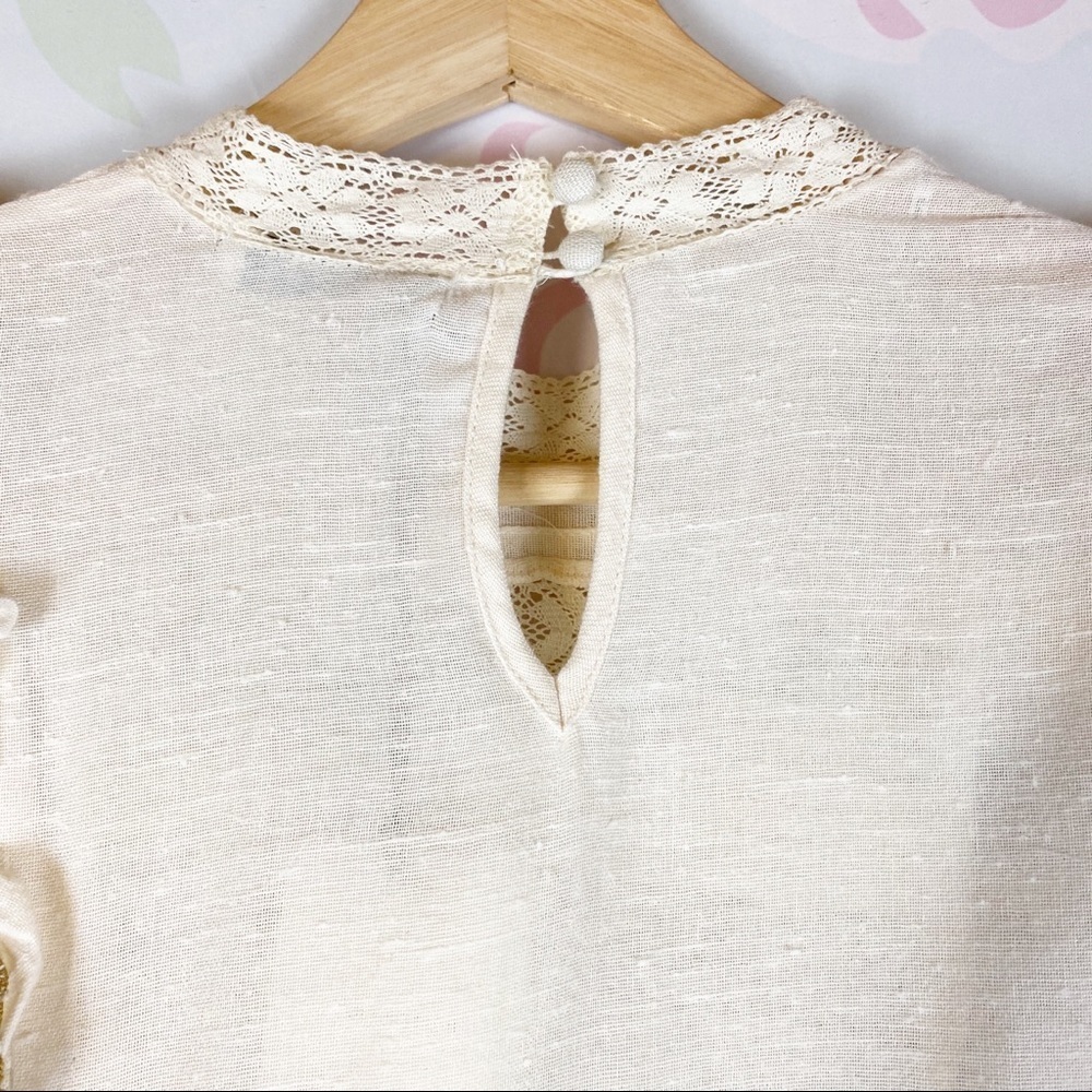 NEW ZARA Cottage Core Embroidered Boho Blouse XS - Picture 8 of 10